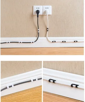 

by dhl 200set practical 20pcs/set Wire Storage Clips Buckle Organizer Securing Cable Clamp Cable Line Finishing Tool