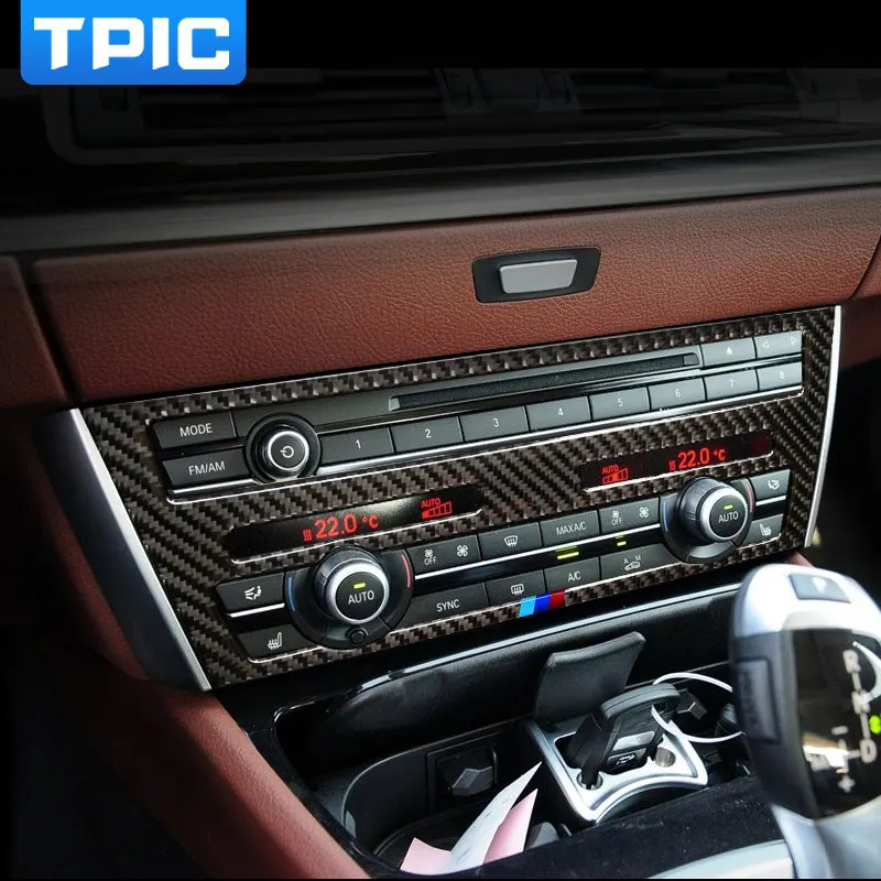 

For BMW F07 5 Series GT Carbon Fiber Car CD Control Panel Stickers CD Panel Frame Decorations Refit for 535i 2010-2016