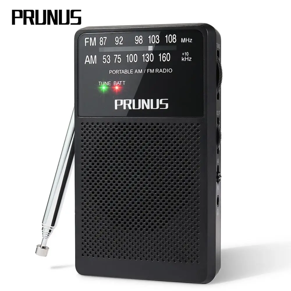Портативное мини радио PRUNUS ANJIAN A166 AM/FM карманное стерео сверхдлинный антенный