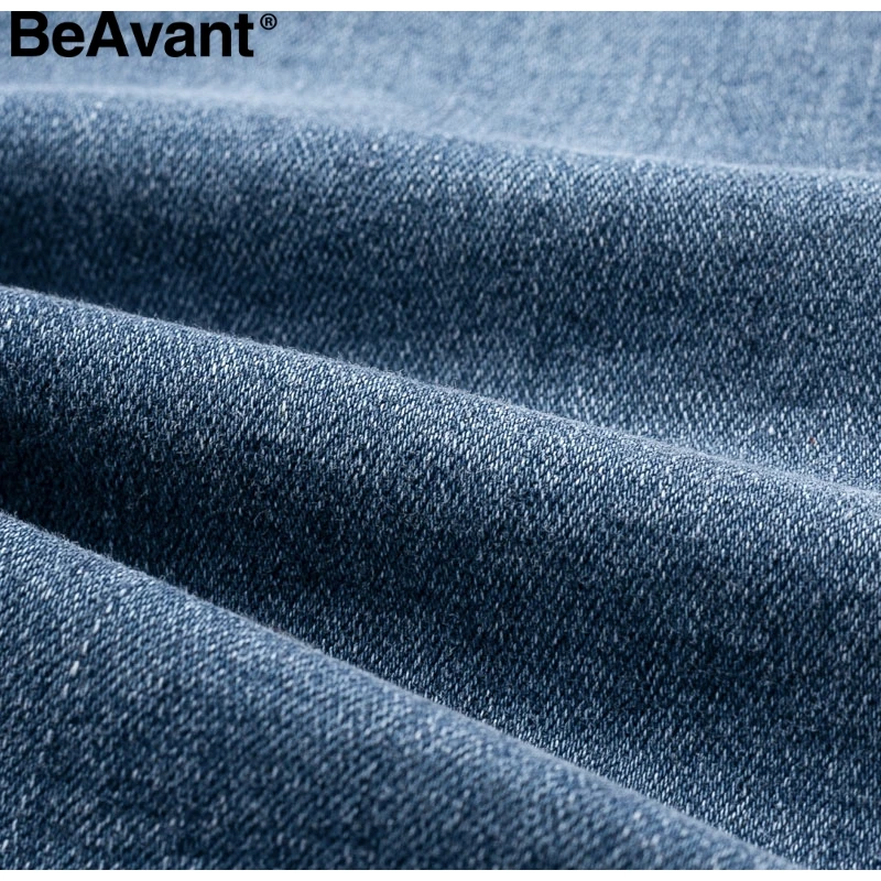 BeAvant Повседневная Облегающая джинсовая юбка на молнии, Женская юбка-карандаш с кисточками и высокой талией, женская уличная джинсовая короткая мини-юбка