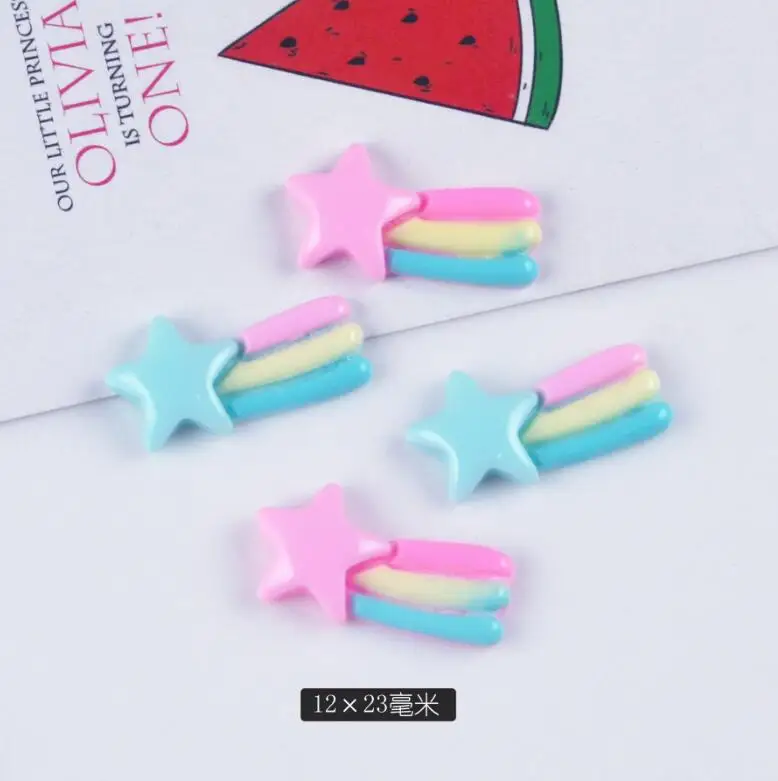 100 шт./лот милый каучуковый метеорит с плоским основанием кабошон для