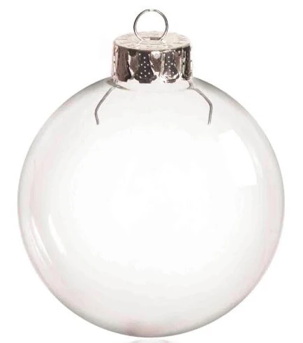 Free Shipping DIY Paintable Transparent Christmas Ornament Free Shipping DIY Paintable Transparent Christmas Ornament Decoration 66mm Glass Ball With Silver Top, 100/Pack - Free Shipping DIY Paintable Transparent Christmas Ornament