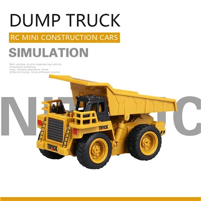 Мини-игрушка RC Truck самосвал автомобили детский экскаватор кран бульдозер дистанционное управление электрические игрушки модели инженерных транспортных средств - Цвет: Dump Truck