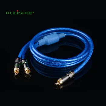 

1 RCA Male to 2 RCA Male Plug Enthusiast Audio Cable RCA Lotus One Point 2 Audio Cable Speaker Wire Cable 1/3/5/10/15/20/30M