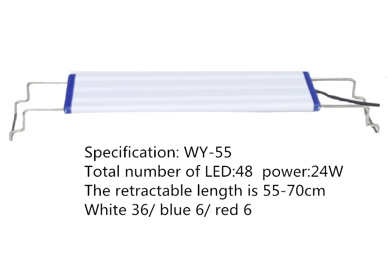 7 видов длины 20 40 60 см аквариум светодиодный светильник ing СВЕТОДИОДНЫЙ Аквариум Подводные лампы подходит для аквариума светильник - Цвет: WY-55