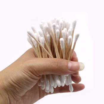 

5pack High Quality Double Head Health Makeup Cosmetics Ear Clean Jewelry Clean Cotton Swab Stick Cotton Buds Wooden
