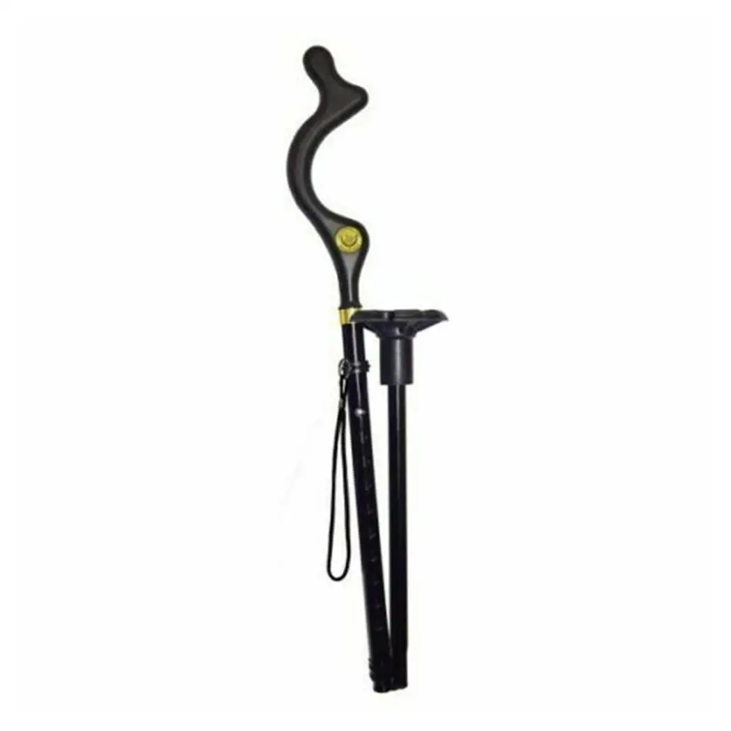 

Safety Elderly Walking Stick Folding Retractable Walk Cane Outdoor Hiking Trekking Poles Aluminum Alloy Portable Camping Crutch