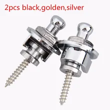 2pcs/lot Guitar Strap Lock Metal Button Straplock Hold Tight Easy Fix&Remove Screw For Acoustic Electric Bass Guitars,3 Colors