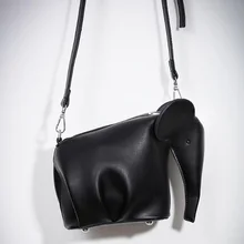 Neue Mode Niedlichen Cartoon Elefant Geformte Tasche Frauen Mode Leder Schultertasche Messenger Bags