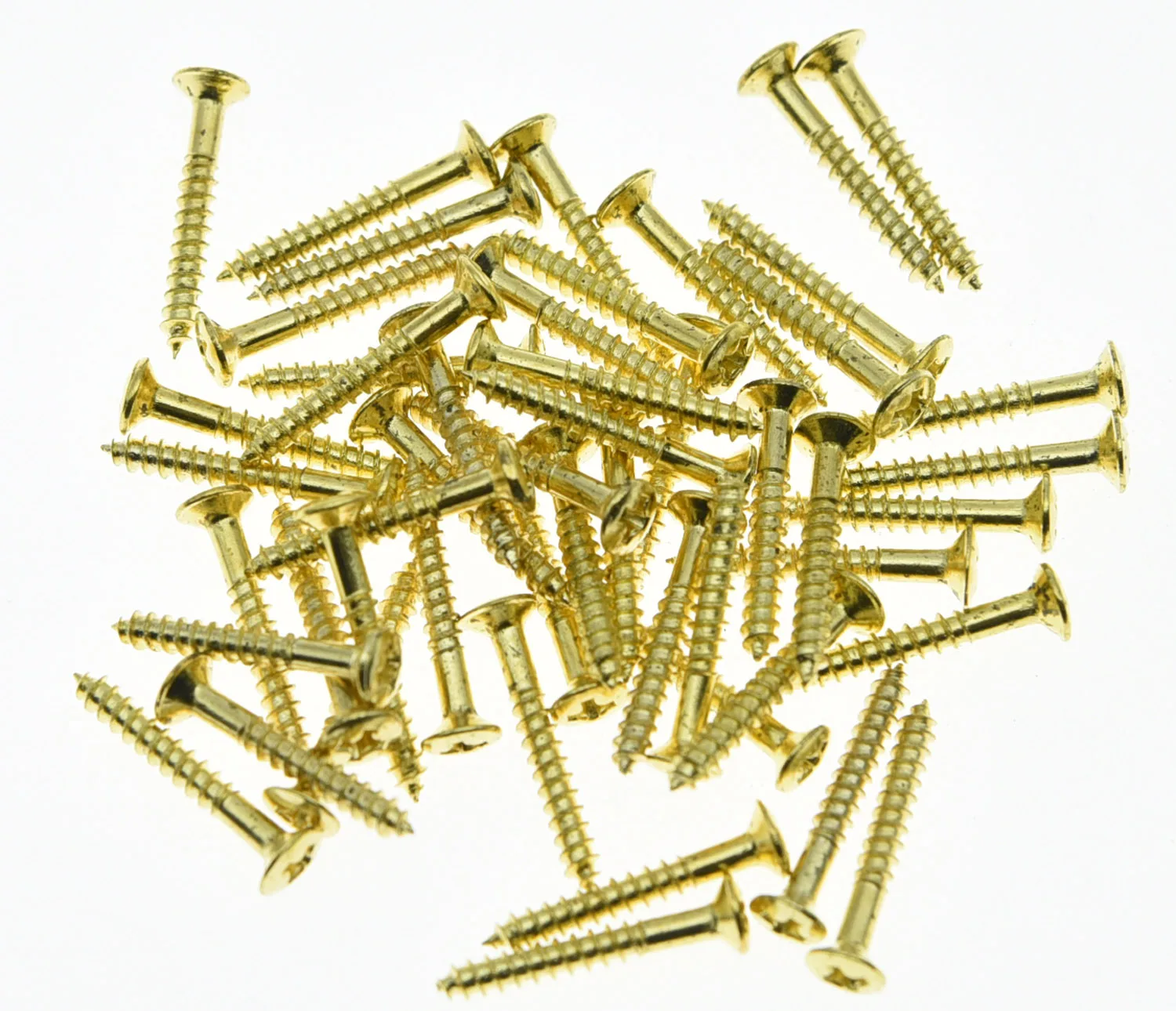 

KAISH 100 Pcs Gold Humbucker Pickup Ring Screws LP Pickup Frame Surround Screws