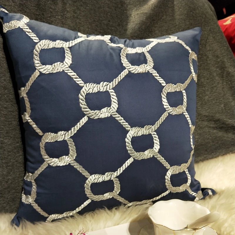 TUTUBIRD Luxury Egyptian Cushion circle endless Print Throw European