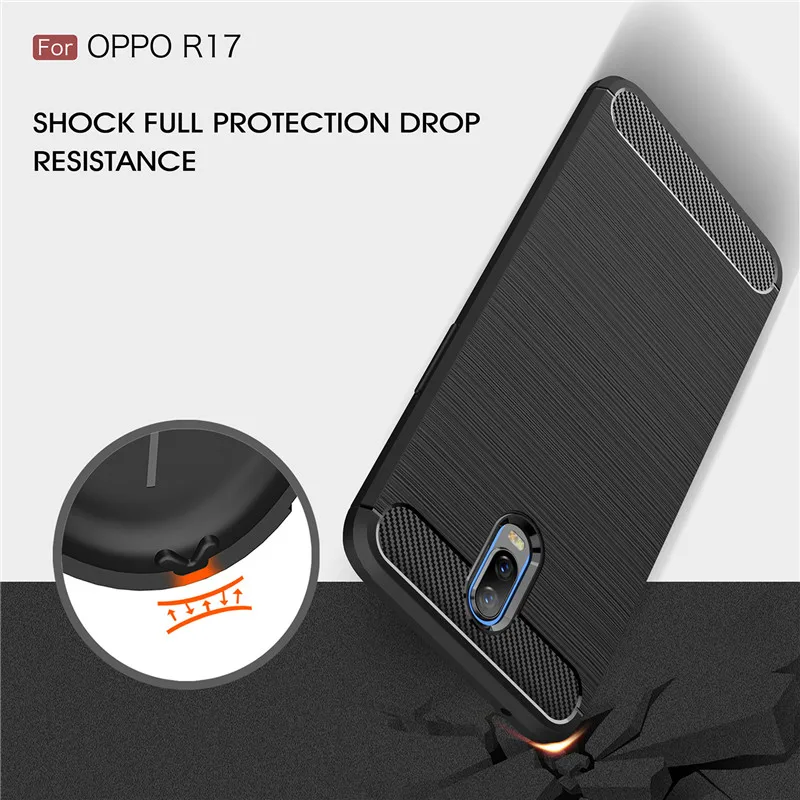 Чехол для телефона из углеродного волокна OPPO R17 чехол WolfRule мягкая задняя крышка