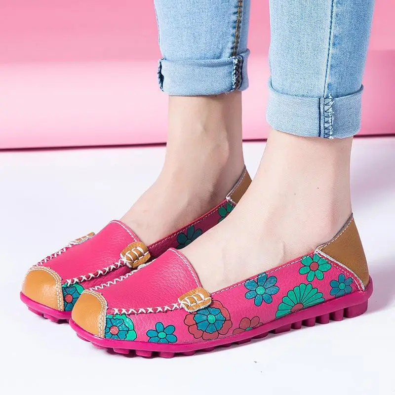 Conduite Respirant En La Femmes 2018 blue Main red Chaussures Rose Black yellow Ballet Appartements Mocassins À Dames Cuir orange D'été Penny white 5nt7xwq78