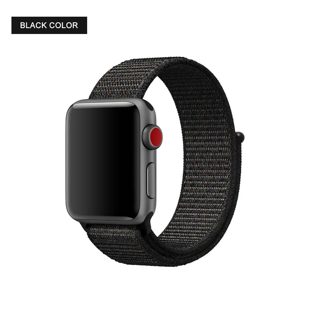 MUSEN Arrival Colors Nylon Sport Loop Replacment Band for Apple Watch Series 1/2/3 Lightweight Soft Breathable Woven Strap 38/42