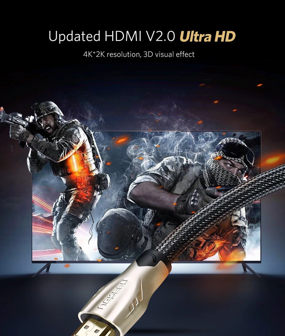 HDMI кабель HDMI к HDMI кабель 5 м HDMI 2,0 кабель адаптер 4K 3D 1080P для Apple tv nintendo Switch lcd PS3 PS4 проектор ПК