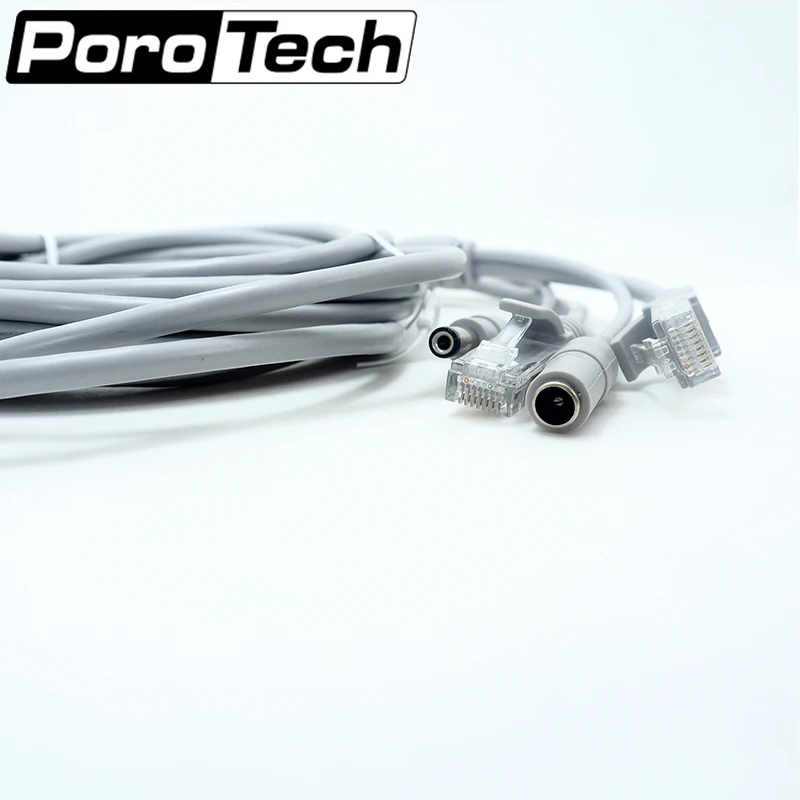 NC 5M 50PCS/lot Ip camera cables Cable RJ45 + DC Power CAT5