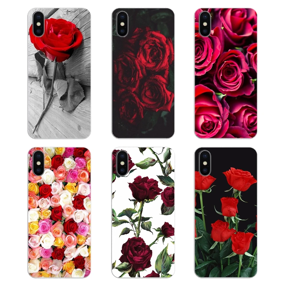 Чехол для iPhone XS Max XR X 4 4S 5 5S 5C SE 6 6S 7 8 Plus Samsung Galaxy J1 J3 J5 J7 A3 A5 с красивыми красными