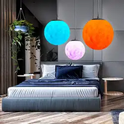 7 видов цветов Nordic простой Ресторан лампы творческий ретро спальня личность арт мяч moon шнурки подвесные светильники