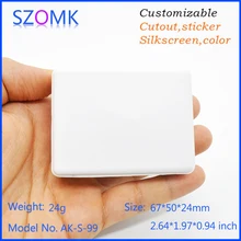 one piece  szomk good quality white standard plastic enclosure for pcb shell control box diy plastic housing case