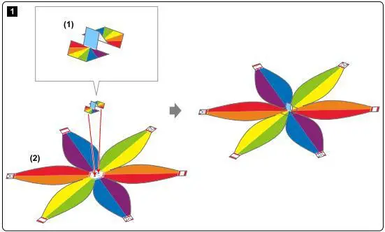 Цвет воздушный шар Миниатюрная модель 3D бумажная модель пространство библиотека Бумага Ремесло картонный дом для детей бумажные игрушки