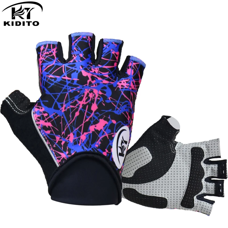 

KIDITOKT Pro Cycling Gloves Mountain Bike Half Finger Gloves Men Women Summer Bicycle Gym Fitness Anti-slip Sports Gloves