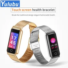 Yulubu Y8 Фитнес умный Браслет Сталь запястье Touch Цвет Экран Водонепроницаемый сердечного ритма крови Давление кислорода для iOS и Android