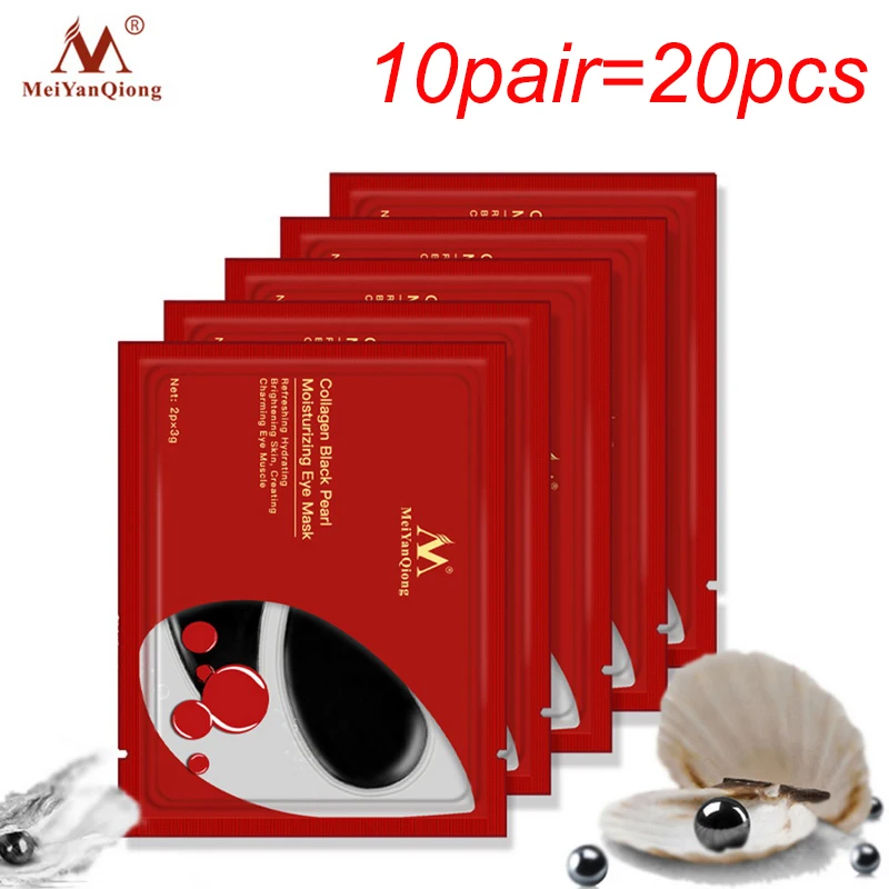 

Hotest 20pcs/10pair Eye Mask Care Anti-aging Moisturizing Black Mask Collagen Eye Patches Anti Wrinkle Dark Circles