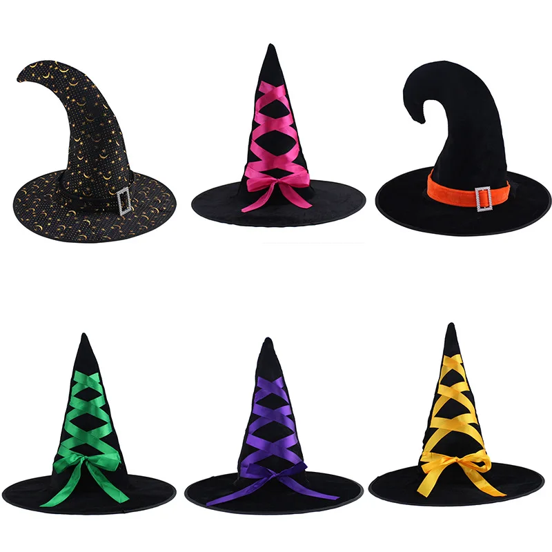

Halloween Hat for women Supplies Masquerade Props Bar Decoration Dress Up Pumpkin Witch Hat Wizard Hat dropship SE17