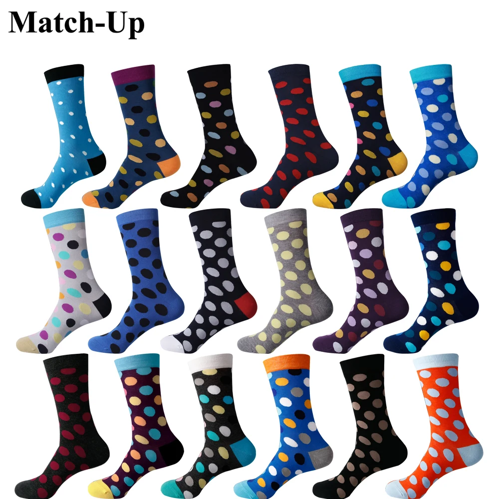 Aliexpress.com : Buy Match Up colorful dot men's combed cotton socks ...