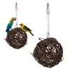 Buena Compra Juguetes Para loros, pájaros para mascotas, periquito de juguete, anillo de ratán Natural para mascotas, juguetes para morder con forma de pájaro, loro, Bola de ratán, Guacamayo, mordedura DqGQmApJ