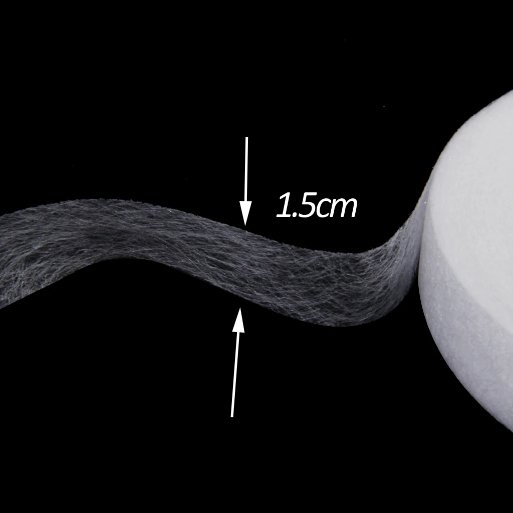 Phenovo PA Hot Melt Adhesive Web 1.5cm x 100M Sewing Sew Fabric Strong Hemming Glue Wonderweb Tape One Roll White