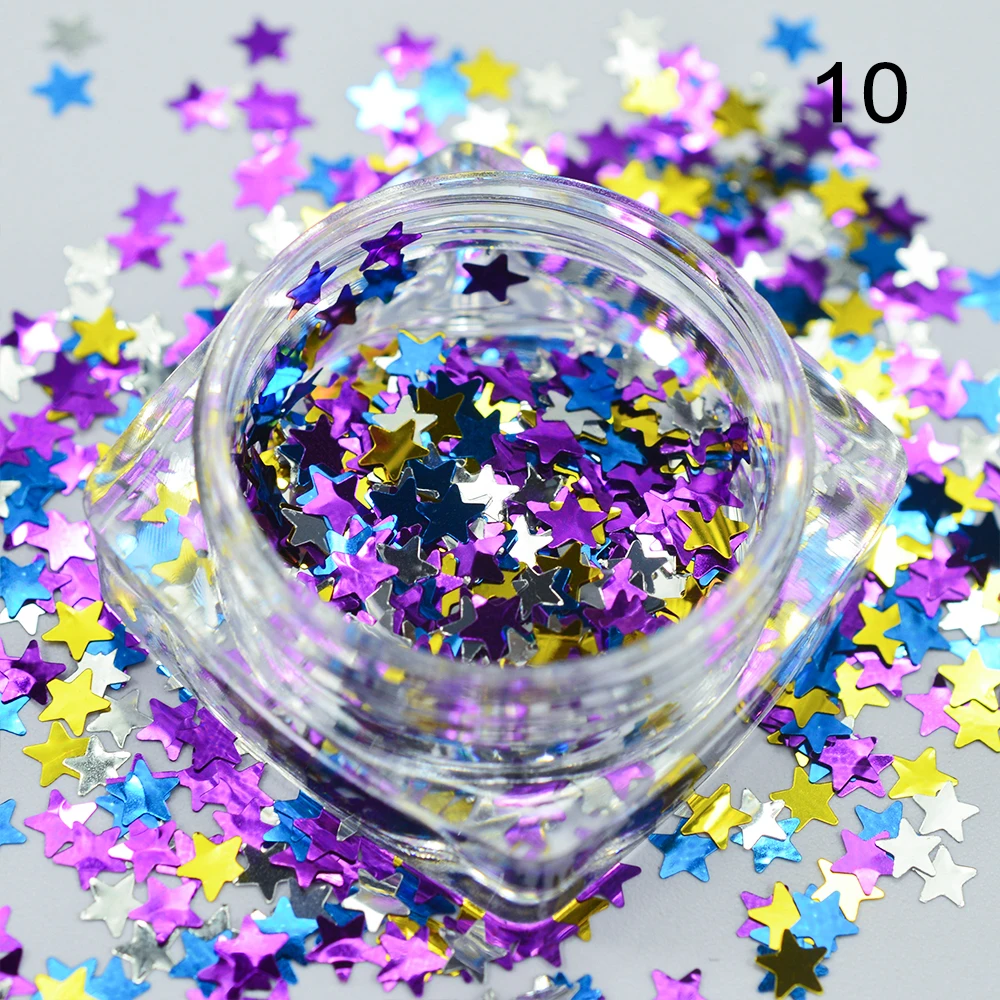 Nail Flakes Glitter Star 10