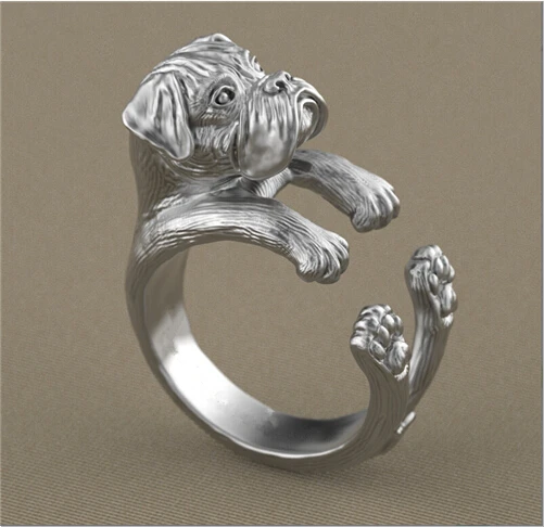

Newest Listed Retro Handmade Boxer Dog Ring Pet Dog Ring Gift Idea