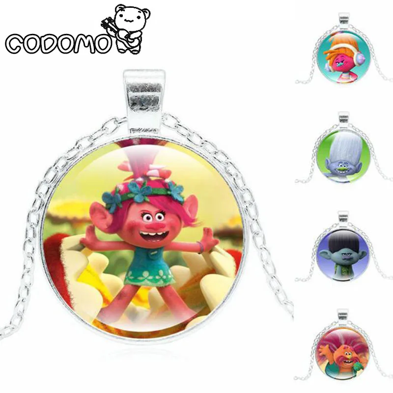 

Cartoon Movies Trolls Necklace Chains the Oar Pendant Anime Pendant Necklace Collection Pendant DreamWorks Action Figures Toys