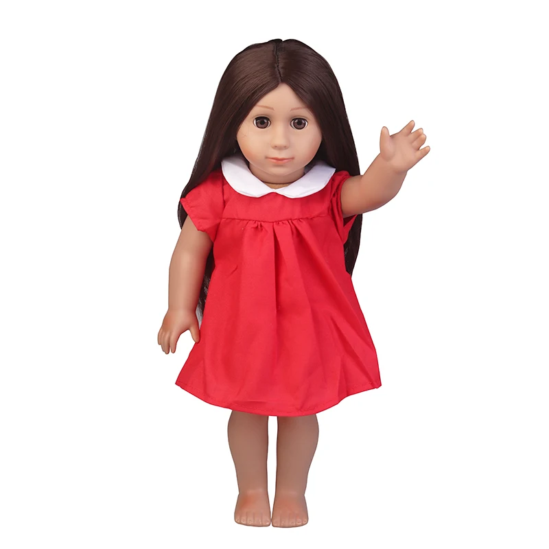 Новое модное красное платье куклы элегантная рубашка с воротником для девочек 18 дюймов американские куклы подходит 43 см для ухода за ребенком для мам для Reborn аксессуары для кукол