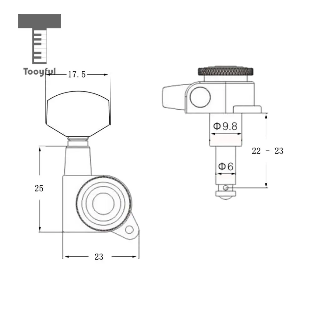 Tooyful 6 шт. Золотой гитары струны Колышки блокировки ключей тюнеры Колки 6R