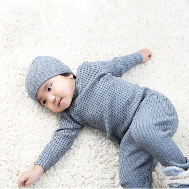 

3pcs/set Kids Boys Sweaters Baby Girl Boy Sweater Baby Girl Winter Clothes Pants Hats Bottoming Shirt Autumn Children's Clothing