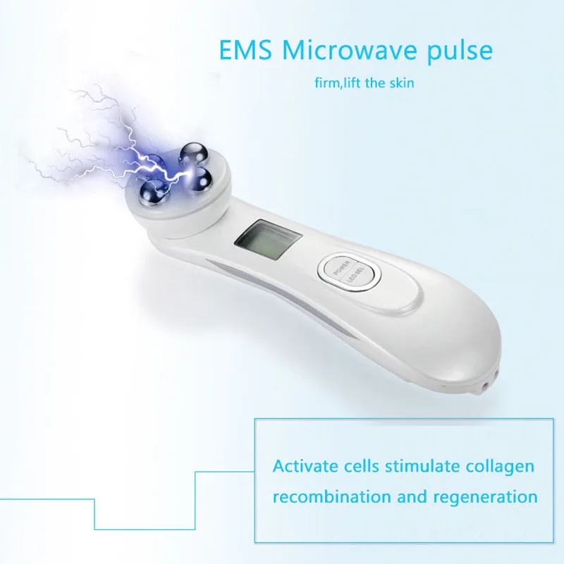 Mesotherapy Electroporation RF Face Beauty Massage Radio Frequency LED Photon Face Skin Rejuvenation Remove Wrinkle 3