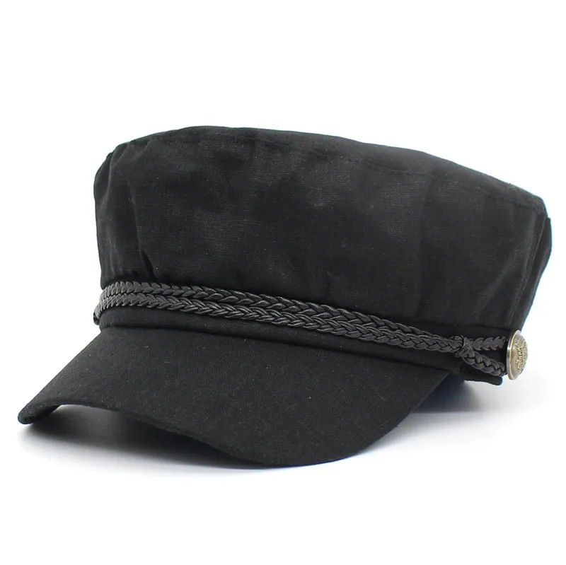 Myelo New Fashion Spring Autumn Military Hat Winter Knitted Cap Flat