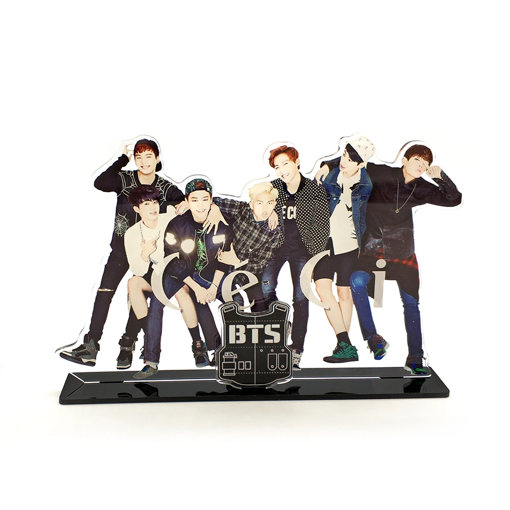 Amour Merci BTS Bangtan Garçons KPOP étoiles groupe famille acrylique stand figure modèle support de plaque gâteau topper idol