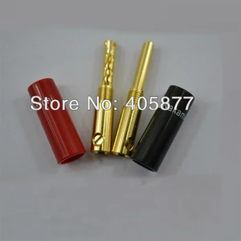 

8 pcs 24K Gold Plated speaker cable plug Nakamichi BFA Banana Plug Connector