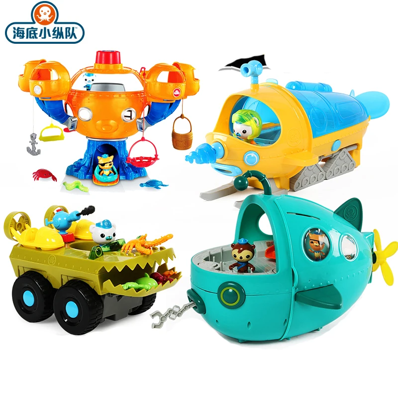 Octonauts приключений океан игрушки Фигурки замок осьминога Акула лодка сцены