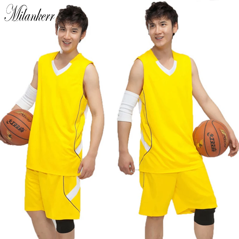 Sleeveless Basketball Jersey Shorts Set Men Outdoor Training Tracksuit Customize Team Uniforms