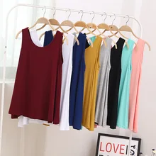 5 шт./партия, новинка, высокое качество, большой размер, без рукавов, Женский однотонный жилет, ширина плеч, свободный и мешковатый жилет, XL 2XL 3XL