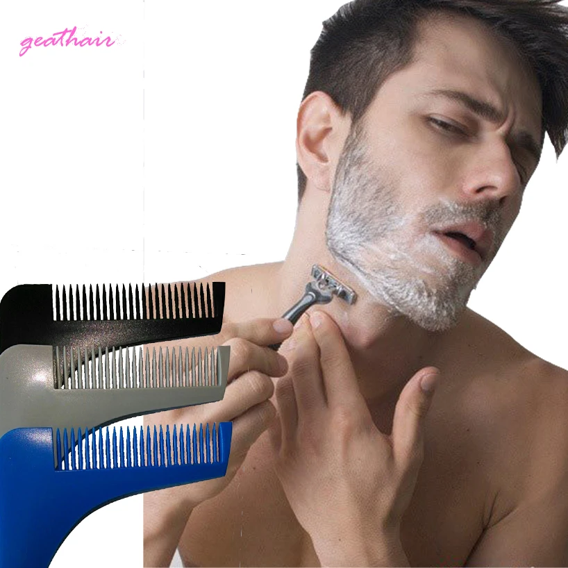9 шт. гребень триммер для бороды формирование инструмент секс человек джентльмен борода отделкой борода Расчёски и гребни для волос бритья
