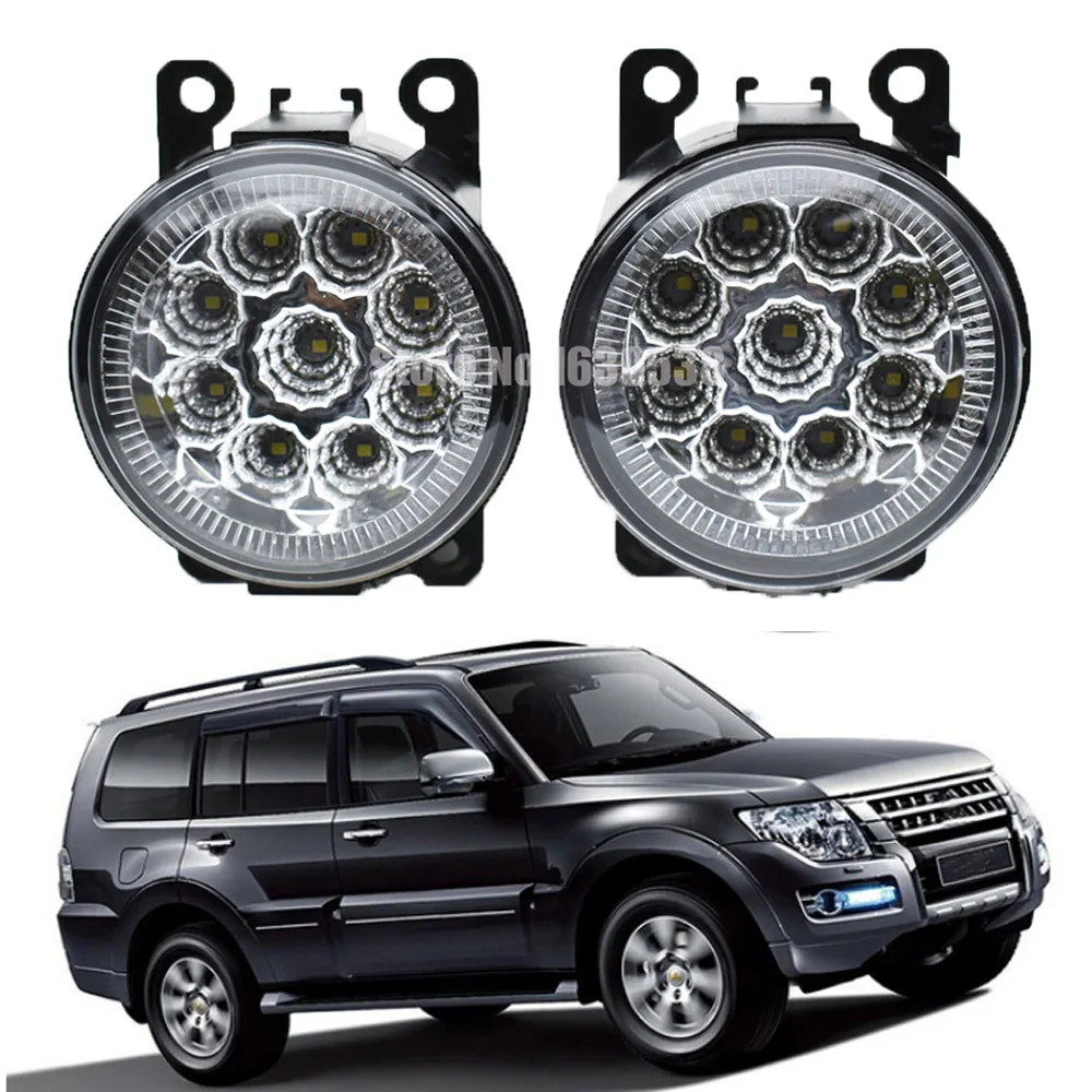 

2pcs/lot Car Light LED Daytime Running Light Fog Lamp DRL 12V For Mitsubishi Pajero 4/IV Van V80 V90 Box 2007-2015
