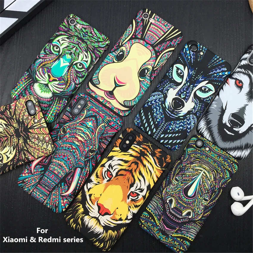 

For Redmi Note 5 (Pro) Xiaomi 8 SE A1 A2 4A 4X 5A MI6 Fluorescent Animal Case Frosted Relief Night Glow In The Dark Cover
