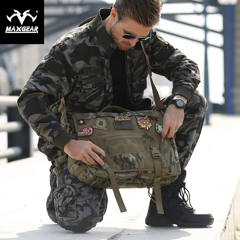 Maxgaer MPB 8 single shoulder bag man army camouflage computer business
