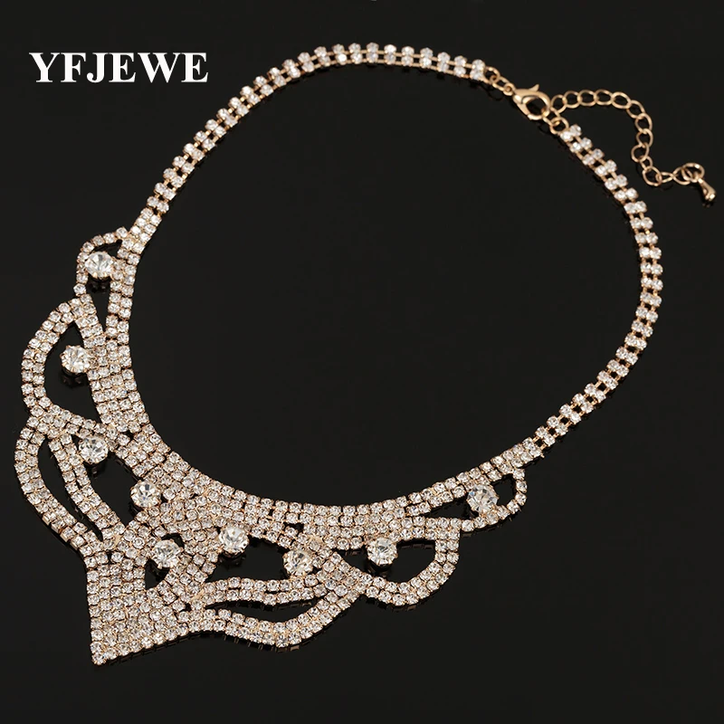 YFJEWE Wedding Star Jewelry Sale New Arrival Vintage Rhinestone Chokers Big Necklaces &amp Pendants for Women Gift N329 | Украшения и