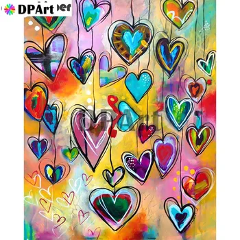 

Diamond Painting 5D Full Square/Round Drill Heart Daimond Embroidery Painting Cross Stitch Mosaic Picture Wall Dec Art M1011